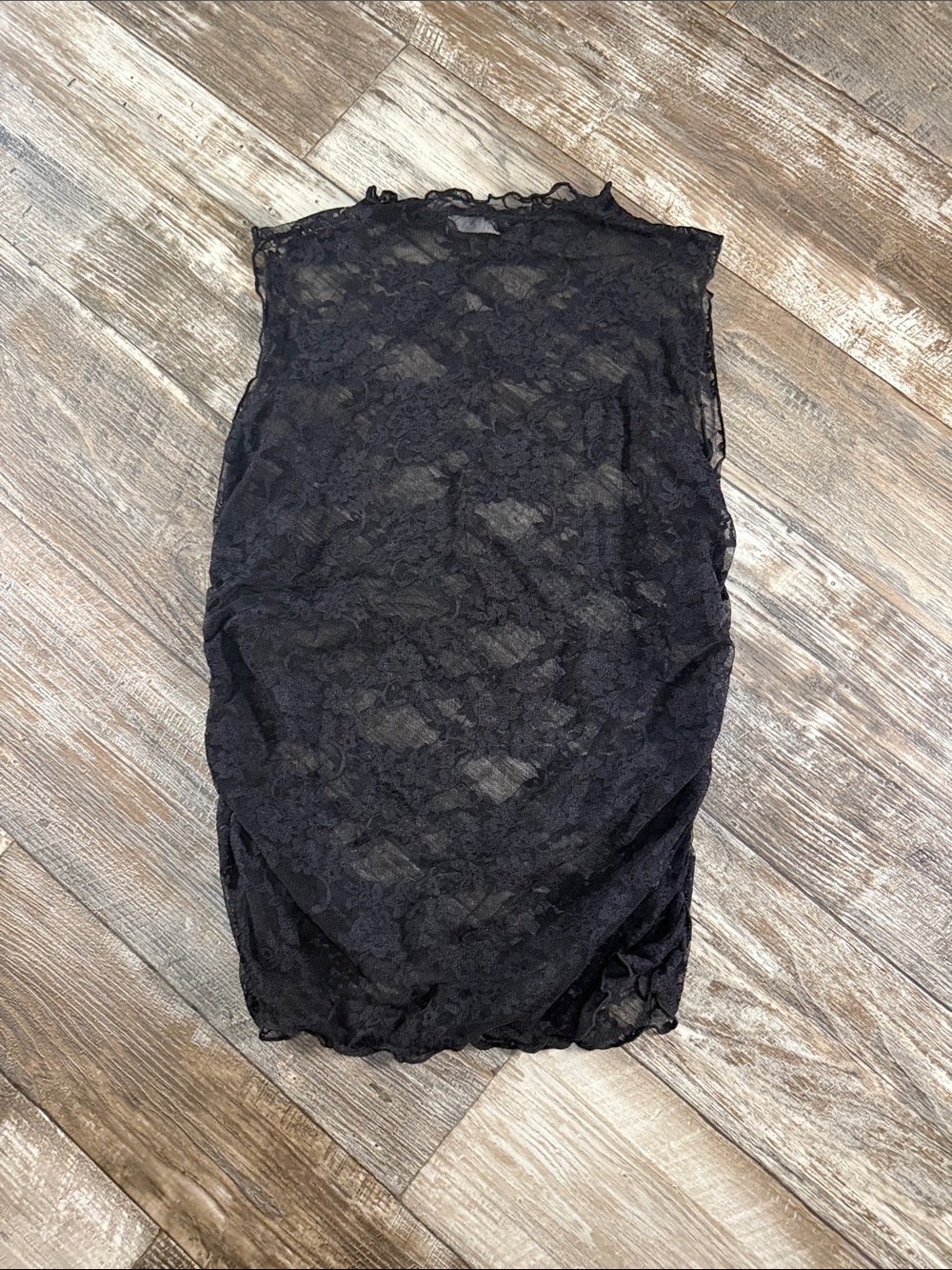 Free People Black Lace Sheer Tube Top